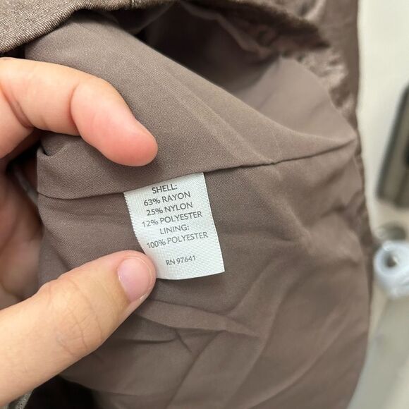 J Jill Petite Belted Metallic Jacket overcoat tie waist collared - Picture 6 of 7